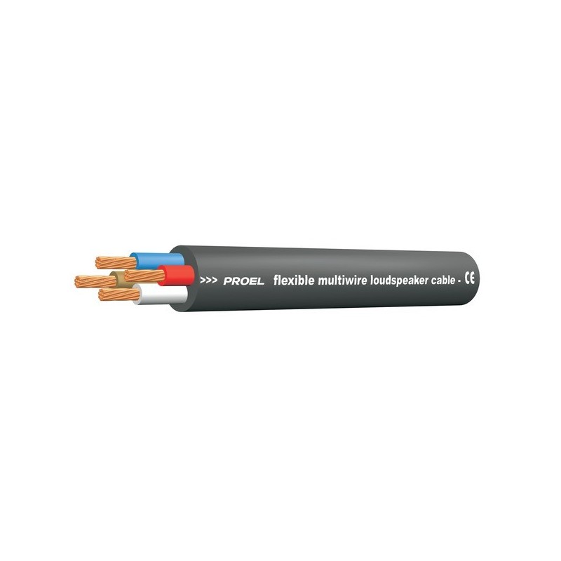 PROEL STAGE HPC644 SPEAKER cables elastyczny kabel głośnikowy o 4 skręconych żyłach do głośników pasywnych